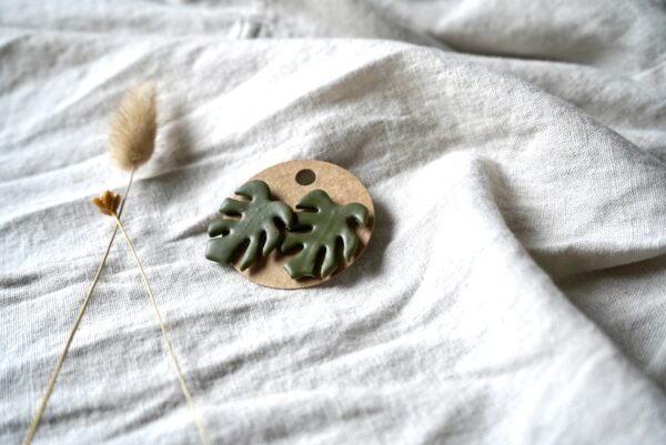 Monstera Earrings