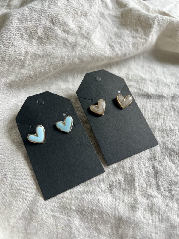 Gold Heart Studs