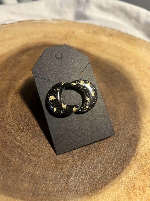 Foil Moon Studs